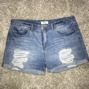Distressed Jean Shorts Forever 21